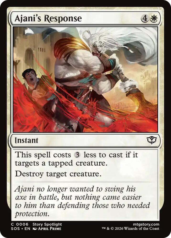 Ajani's Response 6 card from Secrets of Strixhaven