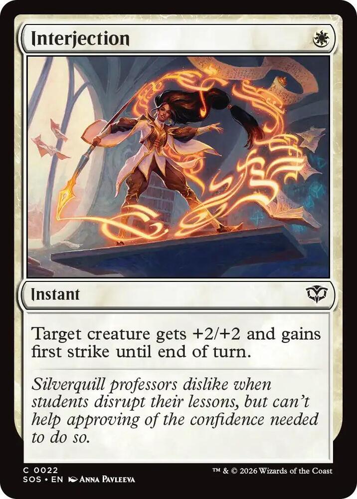 Interjection 22 card from Secrets of Strixhaven
