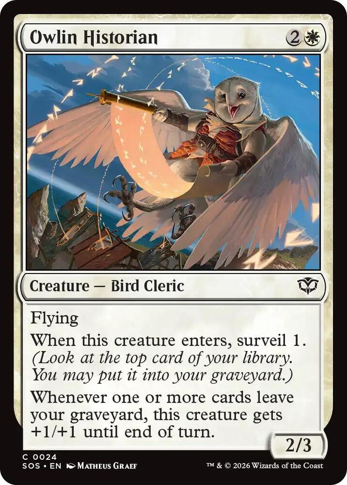 Owlin Historian 24 card from Secrets of Strixhaven