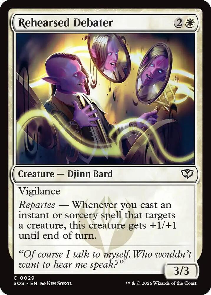Rehearsed Debater 29 card from Secrets of Strixhaven