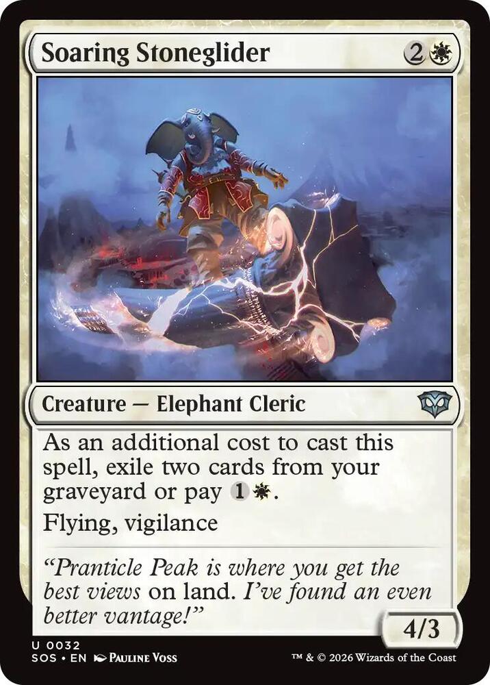 Soaring Stoneglider 32 card from Secrets of Strixhaven