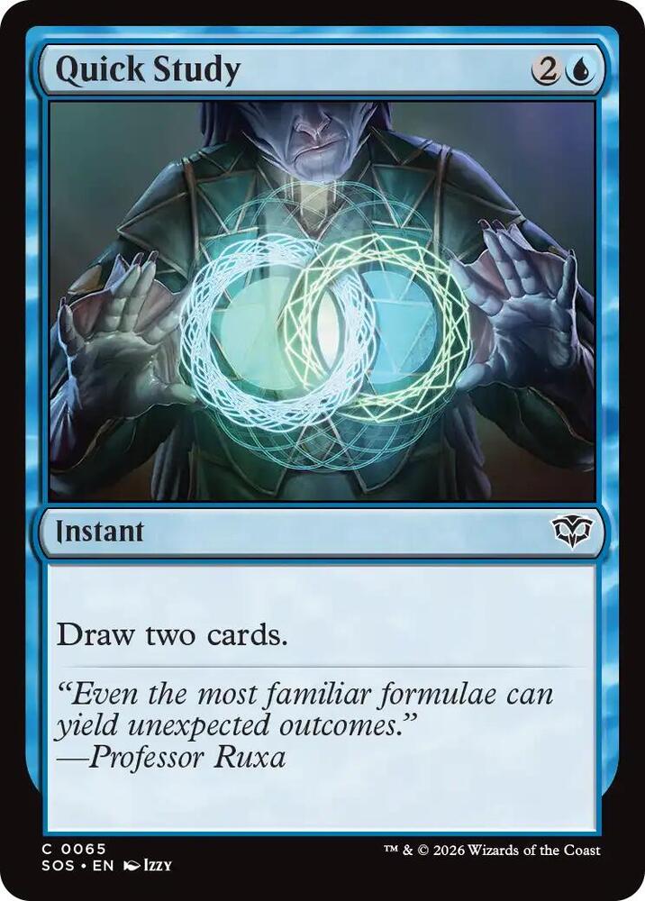 Quick Study 65 card from Secrets of Strixhaven