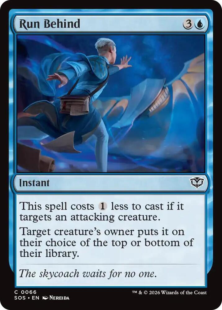 Run Behind 66 card from Secrets of Strixhaven