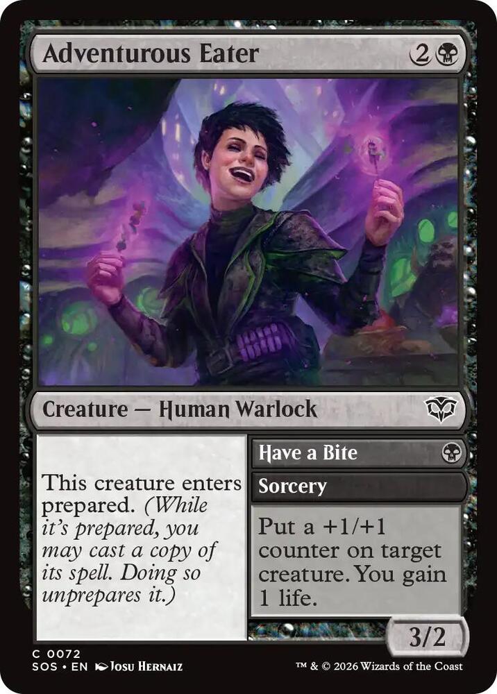 Adventurous Eater 72 card from Secrets of Strixhaven
