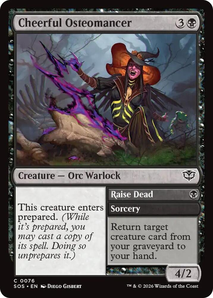 Cheerful Osteomancer 76 card from Secrets of Strixhaven