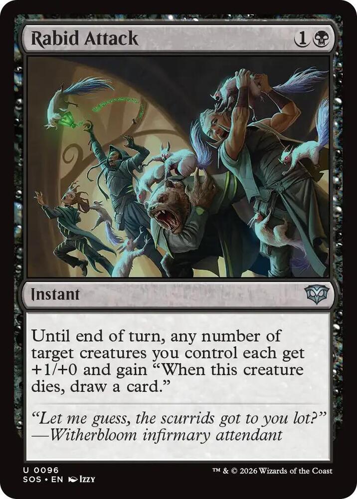 Rabid Attack 96 card from Secrets of Strixhaven