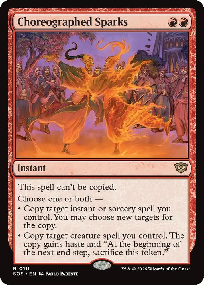 Choreographed Sparks 111 card from Secrets of Strixhaven