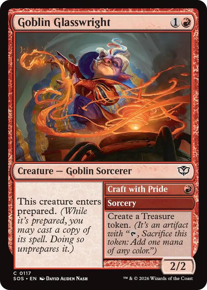 Goblin Glasswright 117 card from Secrets of Strixhaven