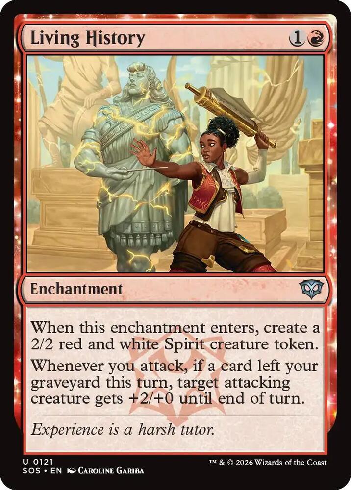 Living History 121 card from Secrets of Strixhaven