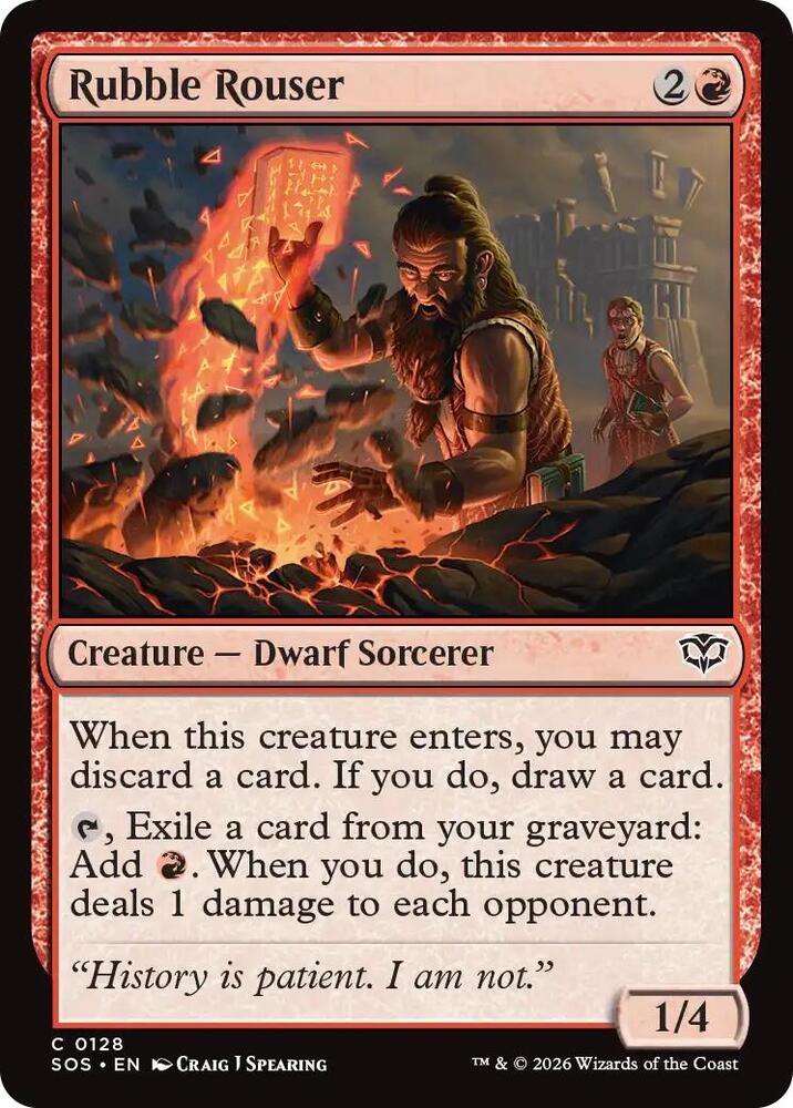 Rubble Rouser 128 card from Secrets of Strixhaven