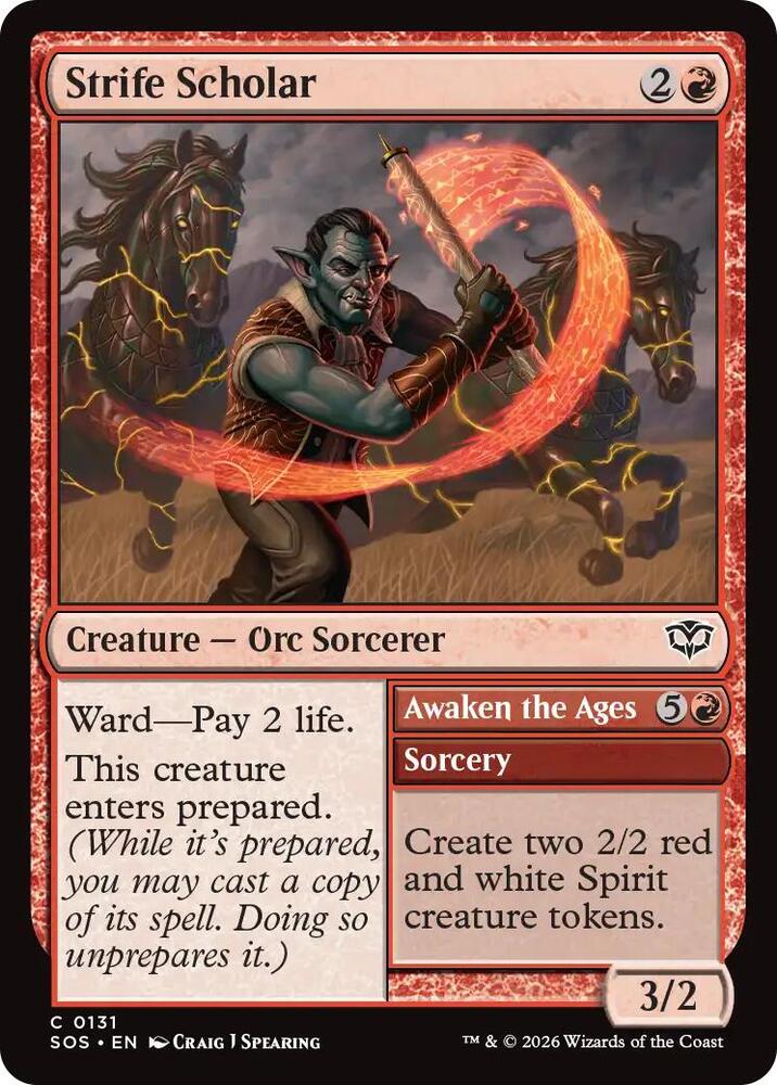 Strife Scholar 131 card from Secrets of Strixhaven