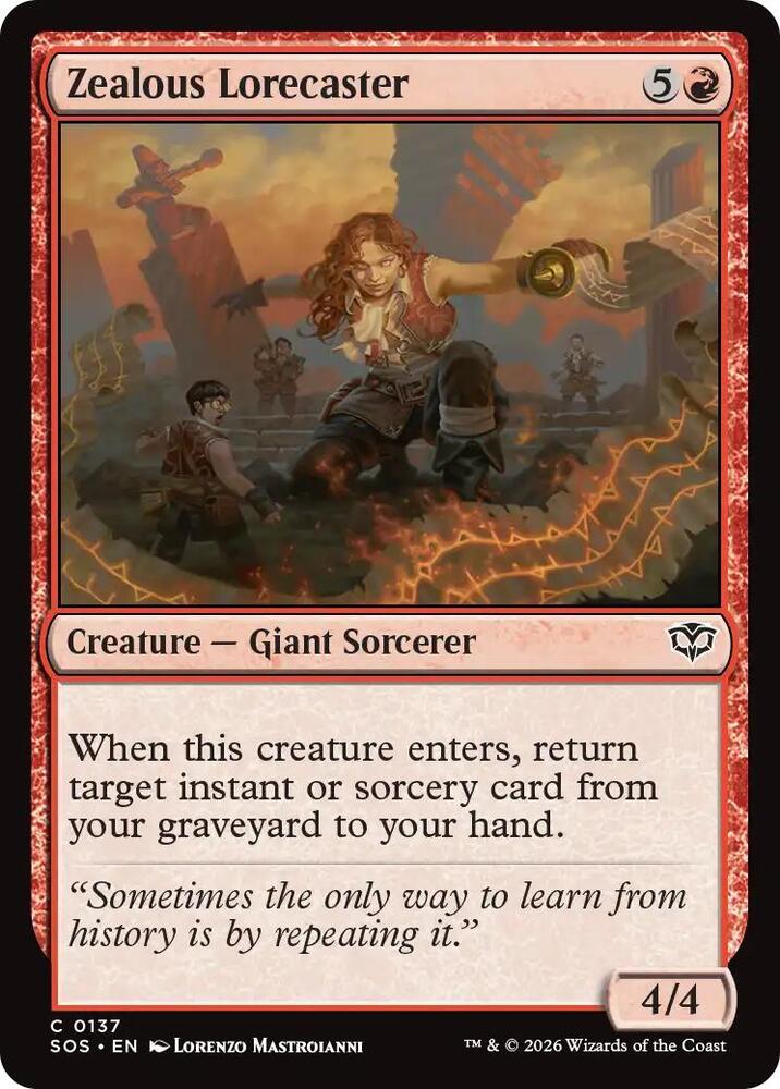 Zealous Lorecaster 137 card from Secrets of Strixhaven