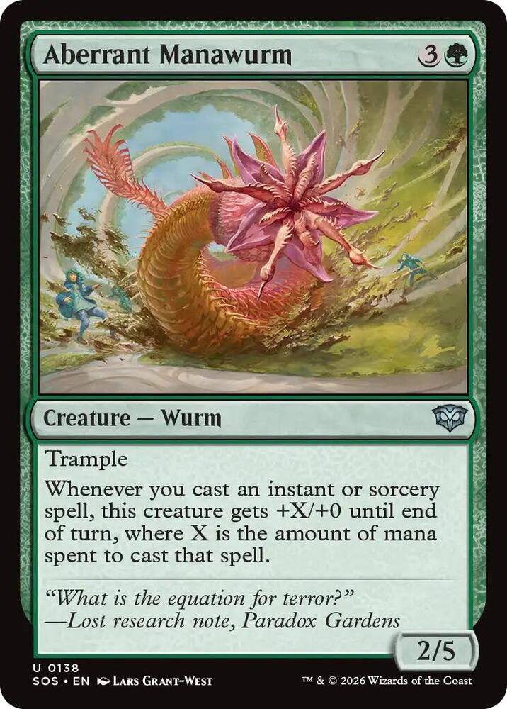 Aberrant Manawurm 138 card from Secrets of Strixhaven