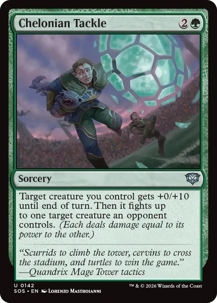 Chelonian Tackle 142 card from Secrets of Strixhaven