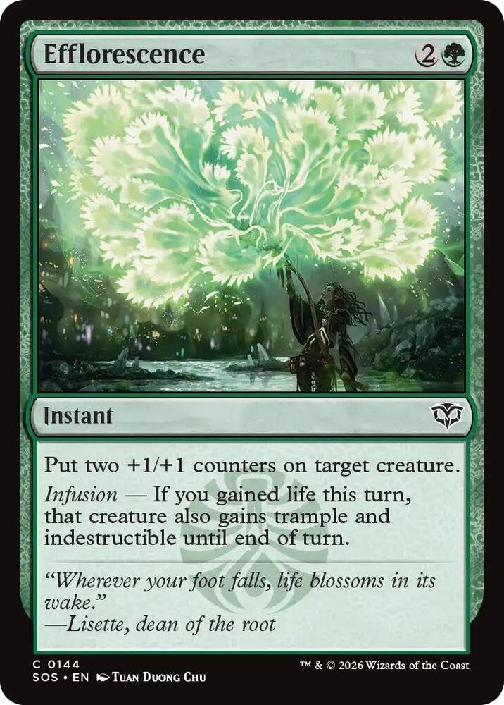 Efflorescence 144 card from Secrets of Strixhaven