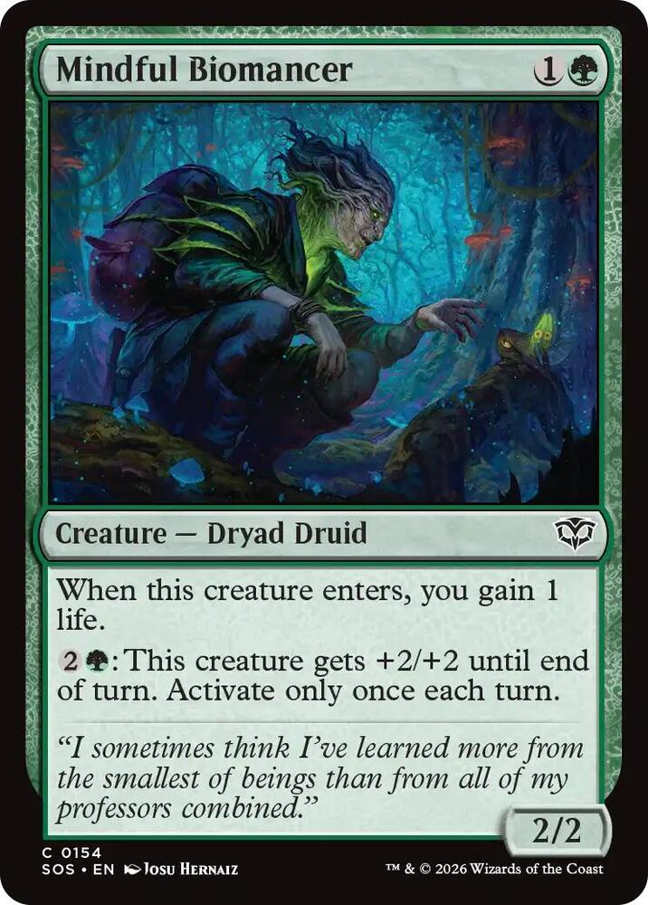 Mindful Biomancer 154 card from Secrets of Strixhaven