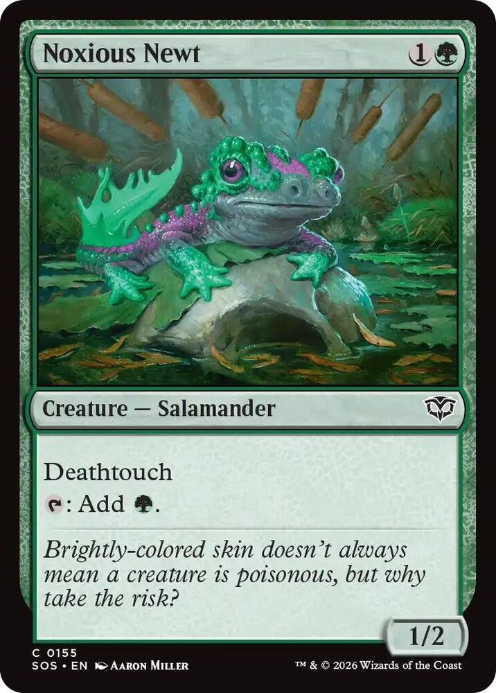 Noxious Newt 155 card from Secrets of Strixhaven