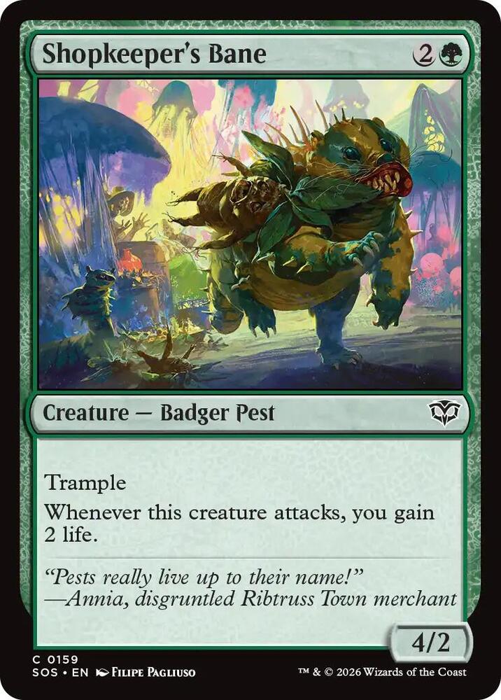 Shopkeeper's Bane 159 card from Secrets of Strixhaven