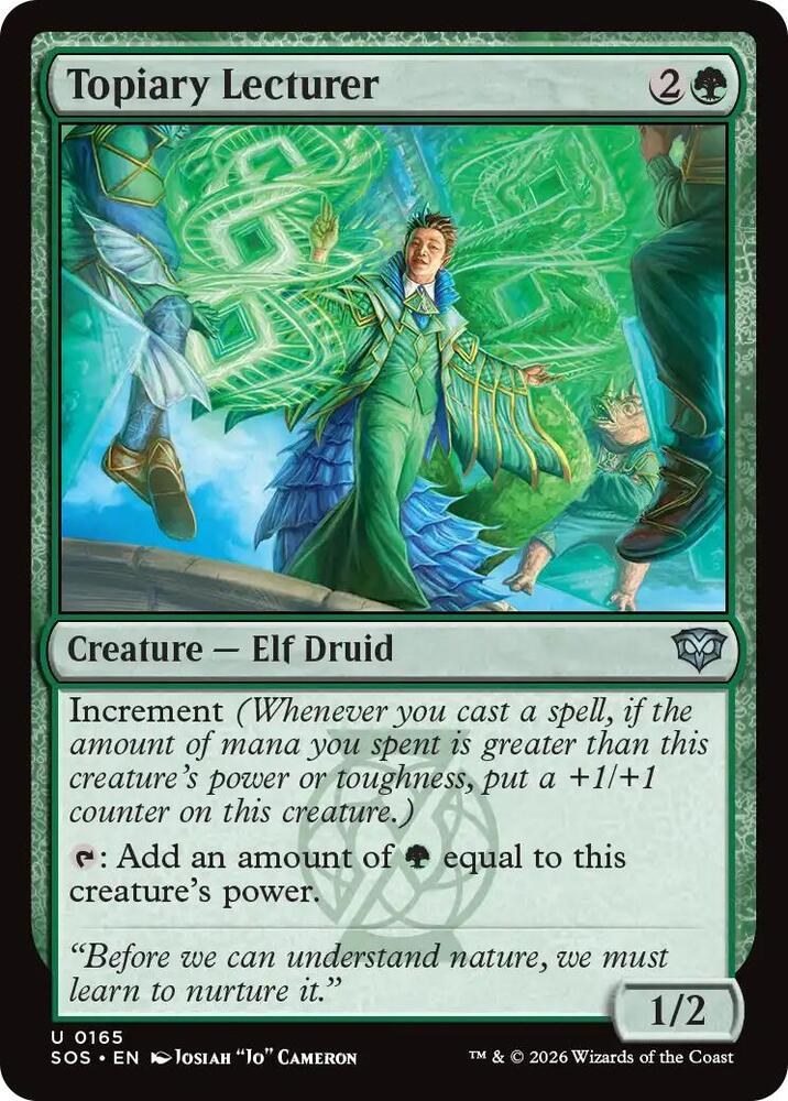 Topiary Lecturer 165 card from Secrets of Strixhaven