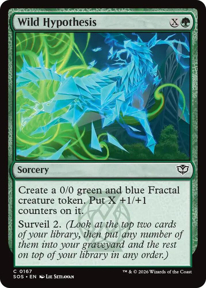 Wild Hypothesis 167 card from Secrets of Strixhaven