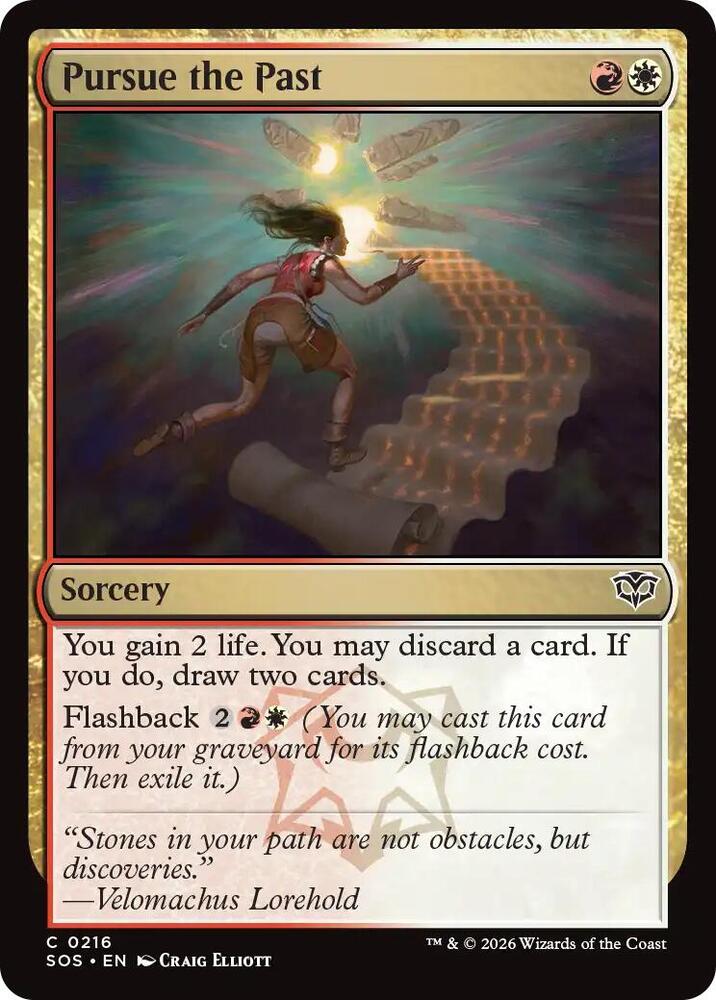Pursue the Past 216 card from Secrets of Strixhaven