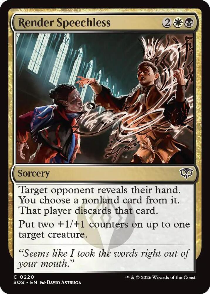 Render Speechless 220 card from Secrets of Strixhaven