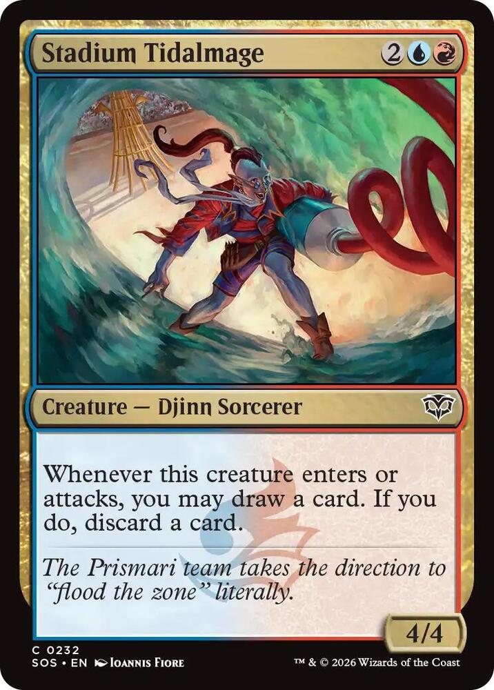 Stadium Tidalmage 232 card from Secrets of Strixhaven