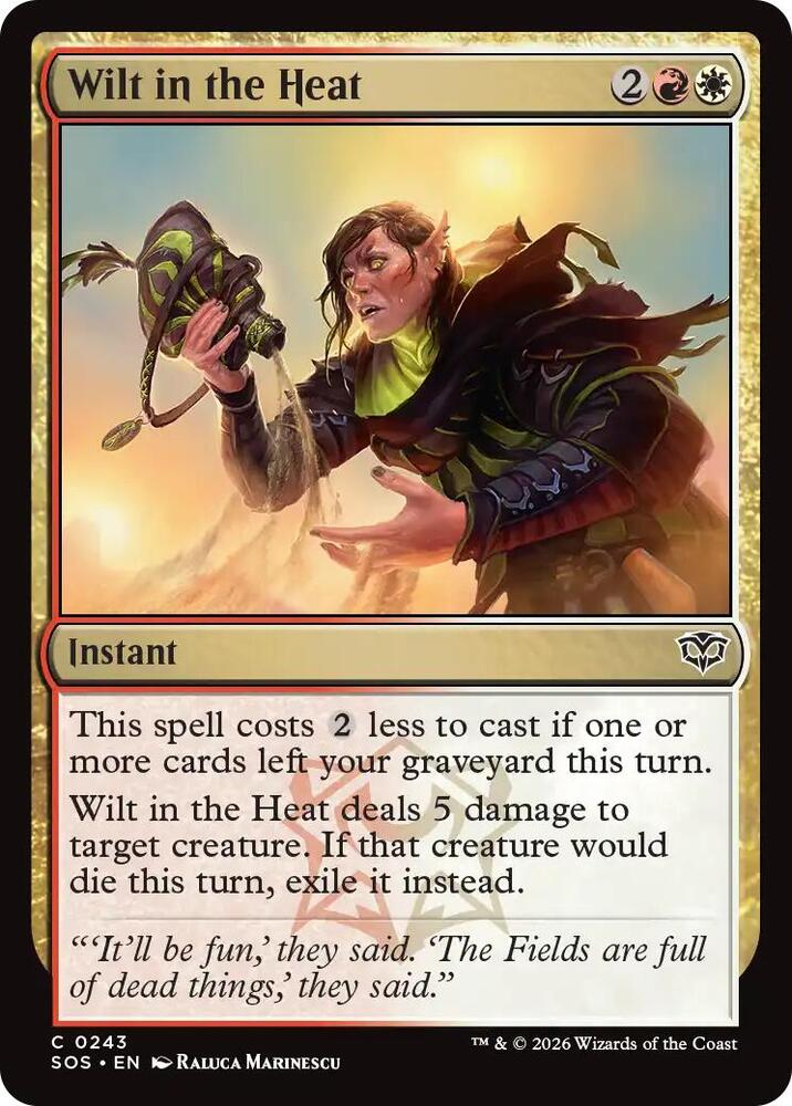 Wilt in the Heat 243 card from Secrets of Strixhaven