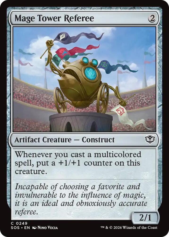Mage Tower Referee 249 card from Secrets of Strixhaven