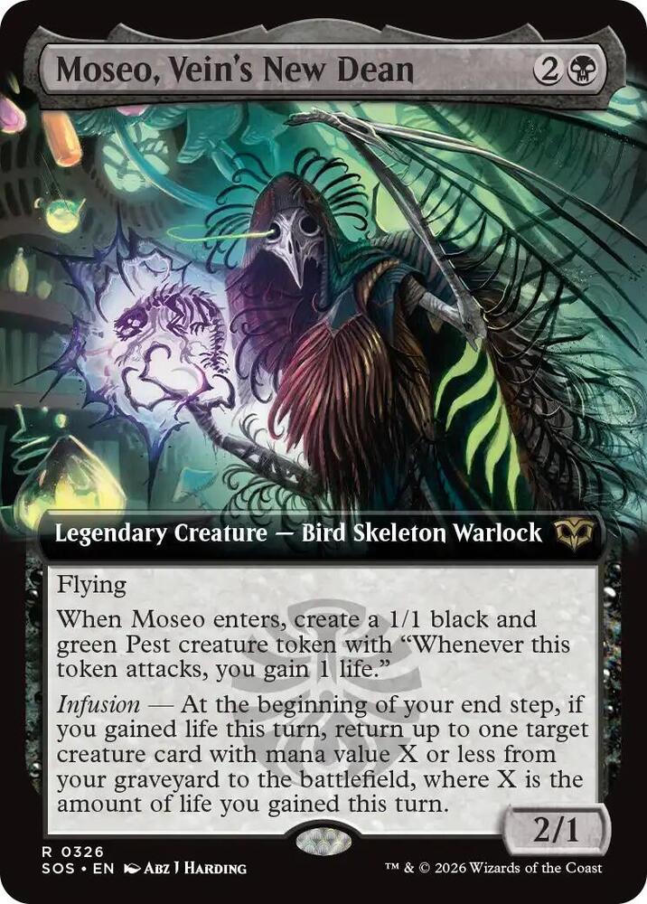 Moseo, Vein's New Dean (Extended Art) 326 card from Secrets of Strixhaven