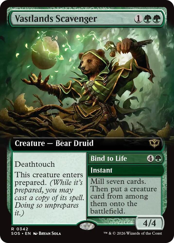 Vastlands Scavenger (Extended Art) 342 card from Secrets of Strixhaven