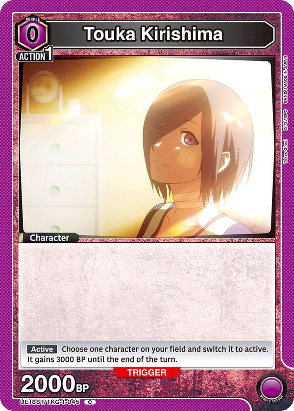 Touka Kirishima UE18ST/TKG-1-045 card from UE18ST: Tokyo Ghoul Starter Deck