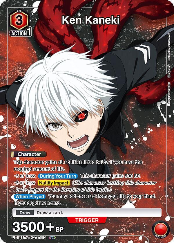 Ken Kaneki (R*) UE18ST/TKG-1-112 card from UE18ST: Tokyo Ghoul Starter Deck