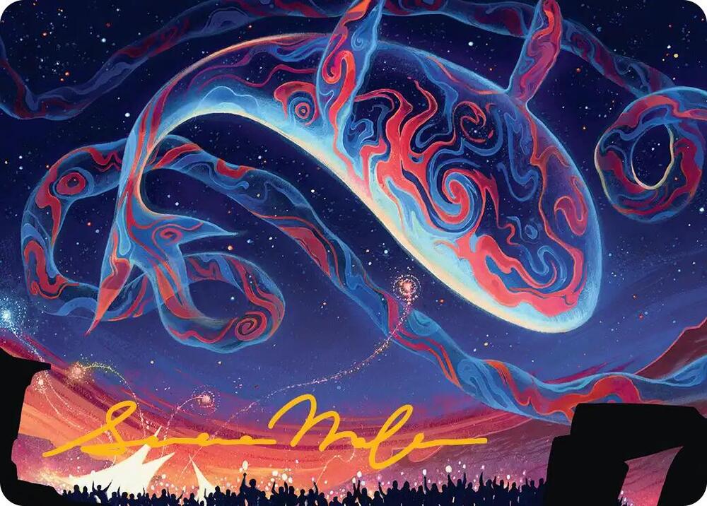 Spectacular Skywhale Art Card (Gold-Stamped Signature) 24 card from Art Series: Secrets of Strixhaven