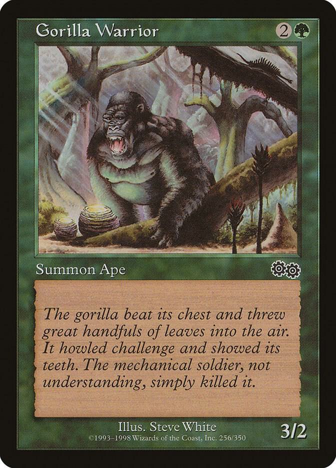 Gorilla Warrior 256 card from Urza's Saga