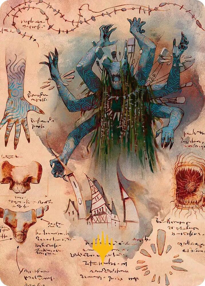 The Dawning Archaic Art Card (Gold-Stamped Planeswalker Symbol) 29 card from Art Series: Secrets of Strixhaven
