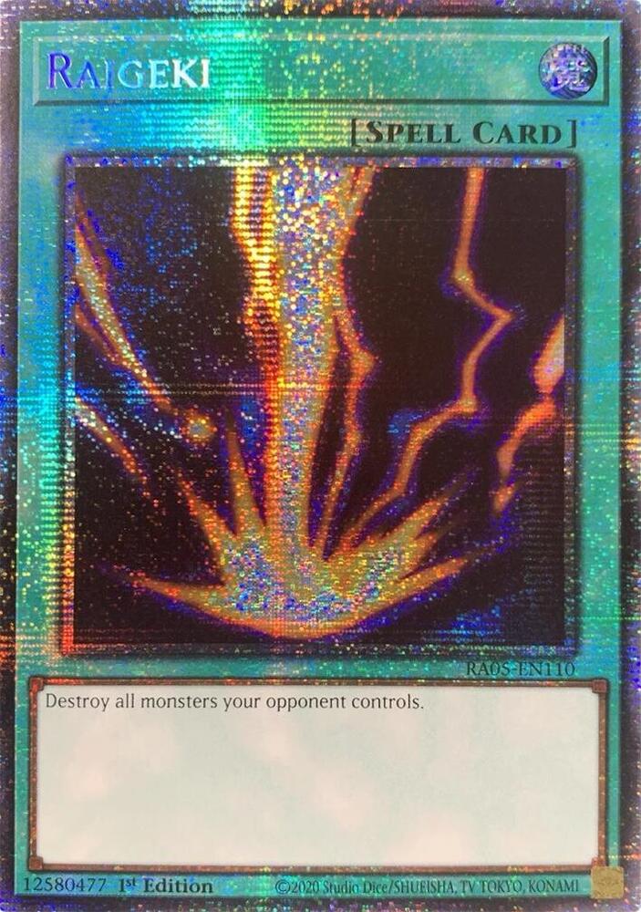 Raigeki (Starlight Rare) RA05-EN110 card from Rarity Collection 5