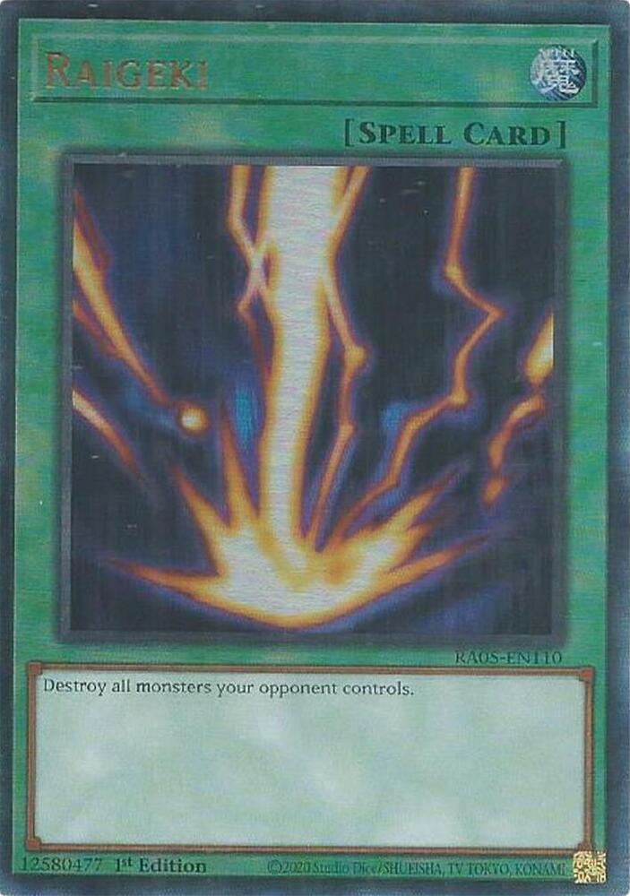 Raigeki (PUR) RA05-EN110 card from Rarity Collection 5