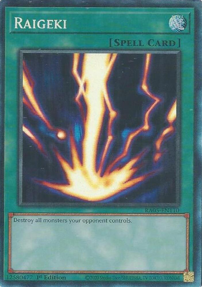 Raigeki (PCR) RA05-EN110 card from Rarity Collection 5