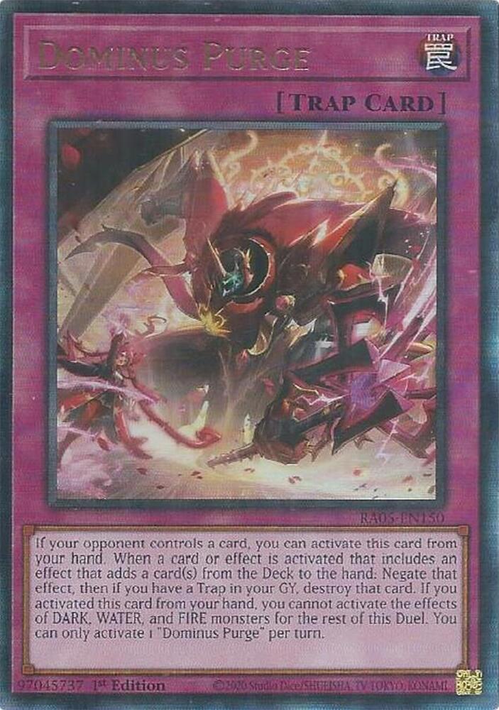 Dominus Purge (PUR) RA05-EN150 card from Rarity Collection 5