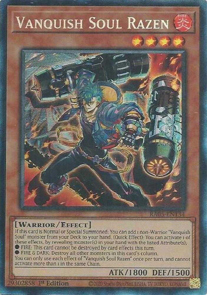 Vanquish Soul Razen (PCR) RA05-EN134 card from Rarity Collection 5