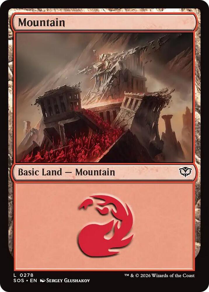 Mountain 278 card from Secrets of Strixhaven