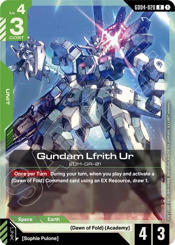 Gundam Lfrith Ur GD04-020 card from Phantom Aria