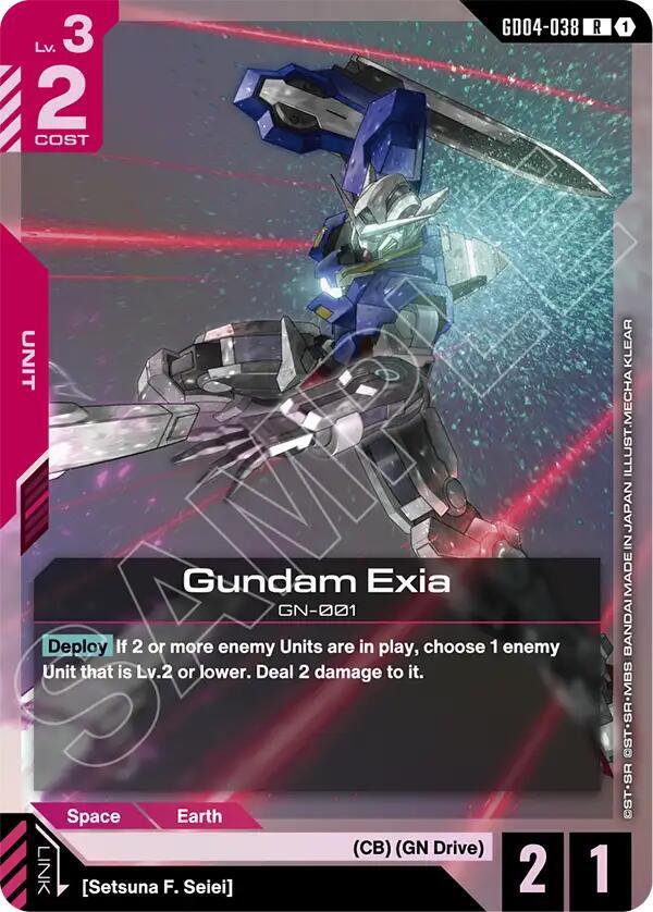 Gundam Exia GD04-038 card from Phantom Aria