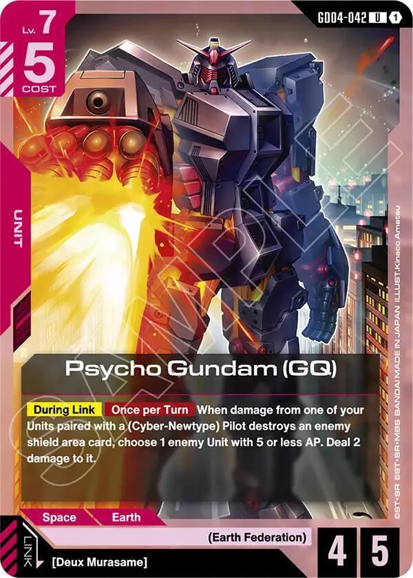 Psycho Gundam (GQ) GD04-042 card from Phantom Aria
