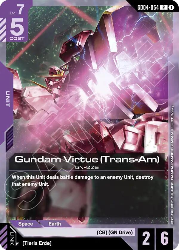 Gundam Virtue (Trans-Am) GD04-054 card from Phantom Aria