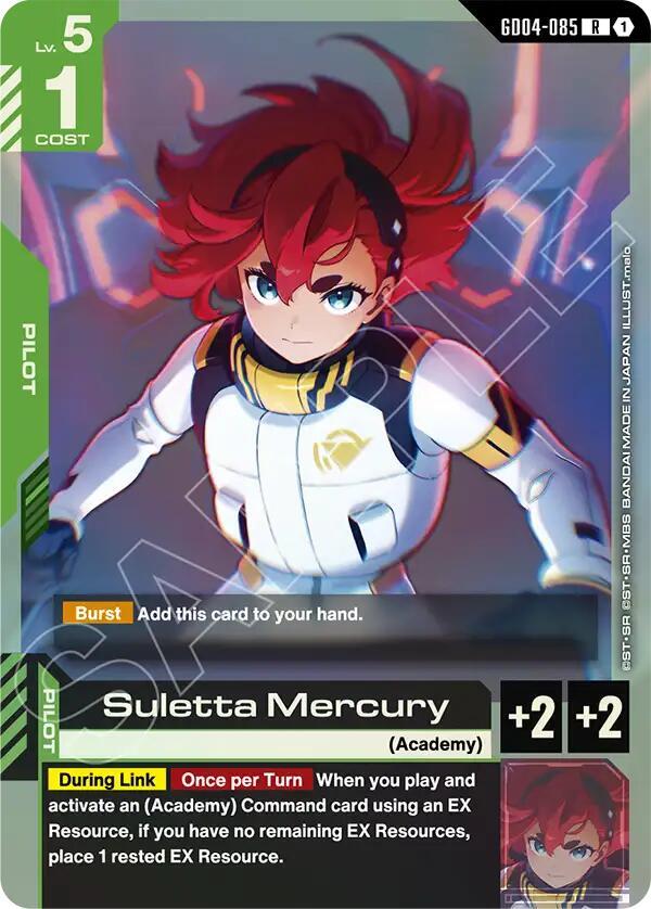 Suletta Mercury GD04-085 card from Phantom Aria