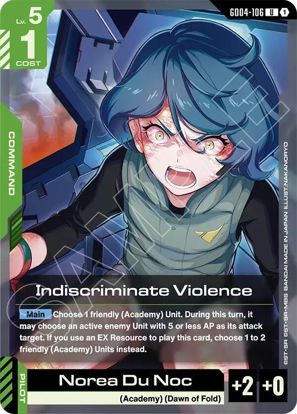 Indiscriminate Violence GD04-106 card from Phantom Aria