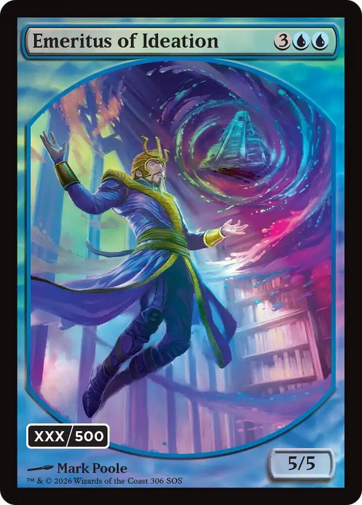 Emeritus of Ideation (Retro Frame) (Serial Numbered) (Double Rainbow Foil) 306 card from Secrets of Strixhaven