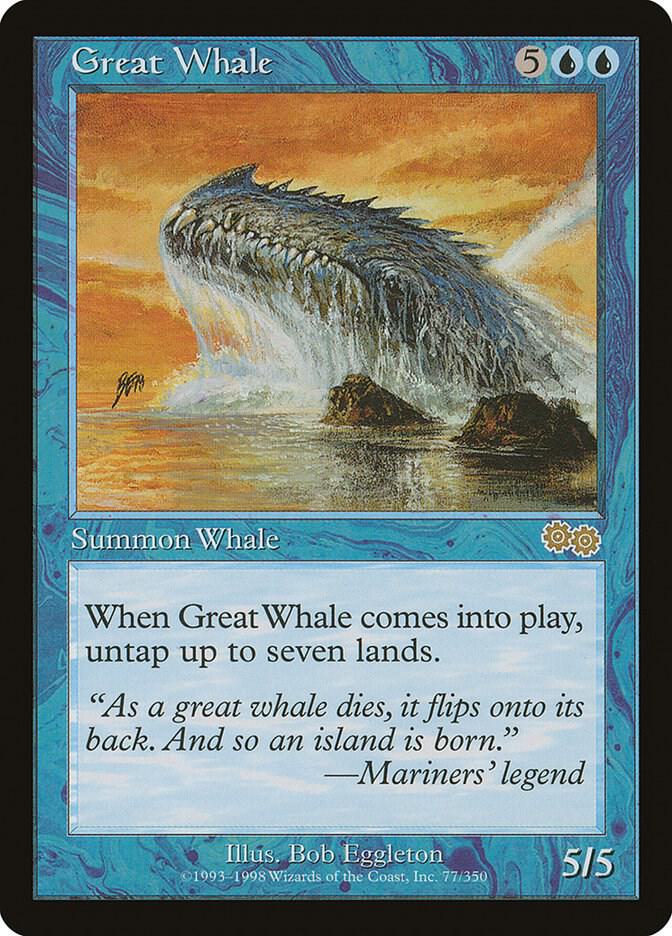 Great Whale 77 card from Urza's Saga